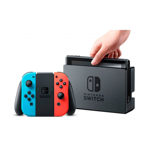 Nintendo Switch NeonRedNeonBlue all